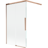 Mexen Rox paravan de baie cu 2 uși culisante 100 x 150 cm, transparent, aur roz - 8C9-100-003-60-00