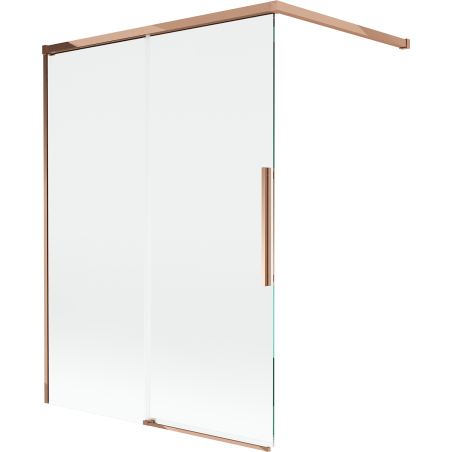 Paravan cadă Mexen Rox cu 2 uși glisante 120 x 150 cm, transparent, aur roz - 8C9-120-003-60-00
