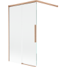 Mexen Rox paravan de cadă cu 2 uși glisante 100 x 150 cm, transparent, cupru periat - 8C9-100-003-65-00