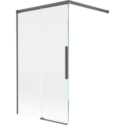 Mexen Rox paravan de baie cu 2 uși glisante 100 x 150 cm, transparent, gri armă periat - 8C9-100-003-66-00