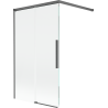 Mexen Rox 2-szárnyas eltolható fürdőkádparaván 100 x 150 cm, átlátszó, szálcsiszolt fegyver szürke - 8C9-100-003-66-00
