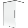 Mexen Rox paravan de cadă cu 2 uși glisante 100 x 150 cm, transparent, gri armă periat - 8C9-100-003-66-00