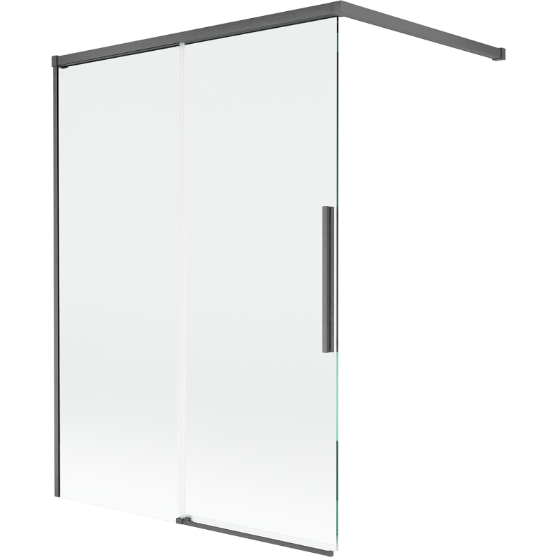 Mexen Rox 2 szárnyú toló zuhanyfal 120 x 150 cm, átlátszó, kefe hatású szürke - 8C9-100-003-66-00 - 8C9-120-003-66-00