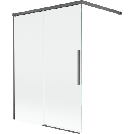 Mexen Rox paravan pentru cadă cu 2 aripi, culisant 120 x 150 cm, transparent, gri armat periat - 8C9-100-003-66-00