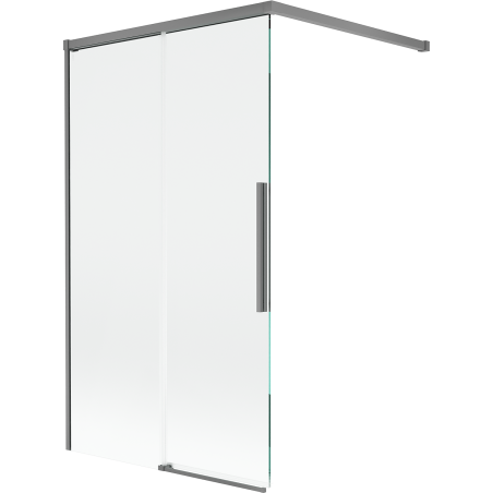 Mexen Rox paravan de duș cu două aripi glisante 100 x 150 cm, transparent, metal pistol - 8C9-100-003-95-00