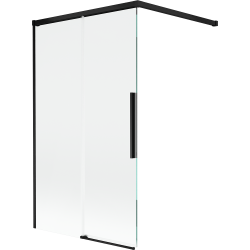 Mexen Rox paravan de cadă cu 2 aripi glisante 100 x 150 cm, transparent, negru - 8C9-100-003-70-00