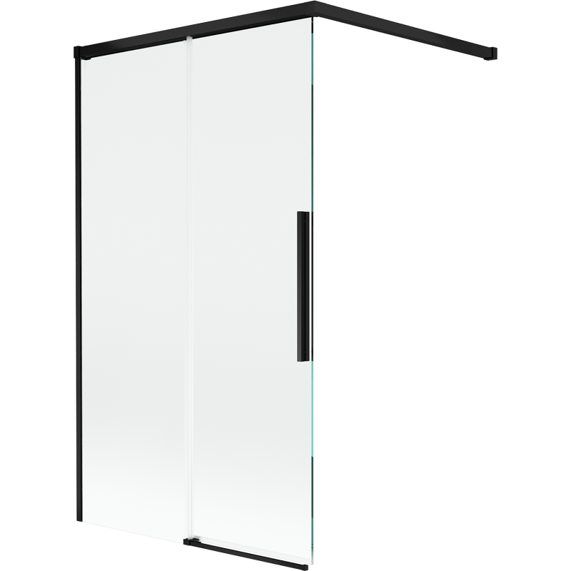 Paravan pentru cadă Mexen Rox, cu 2 aripi, culisant, 100 x 150 cm, transparent, negru - 8C9-100-003-70-00