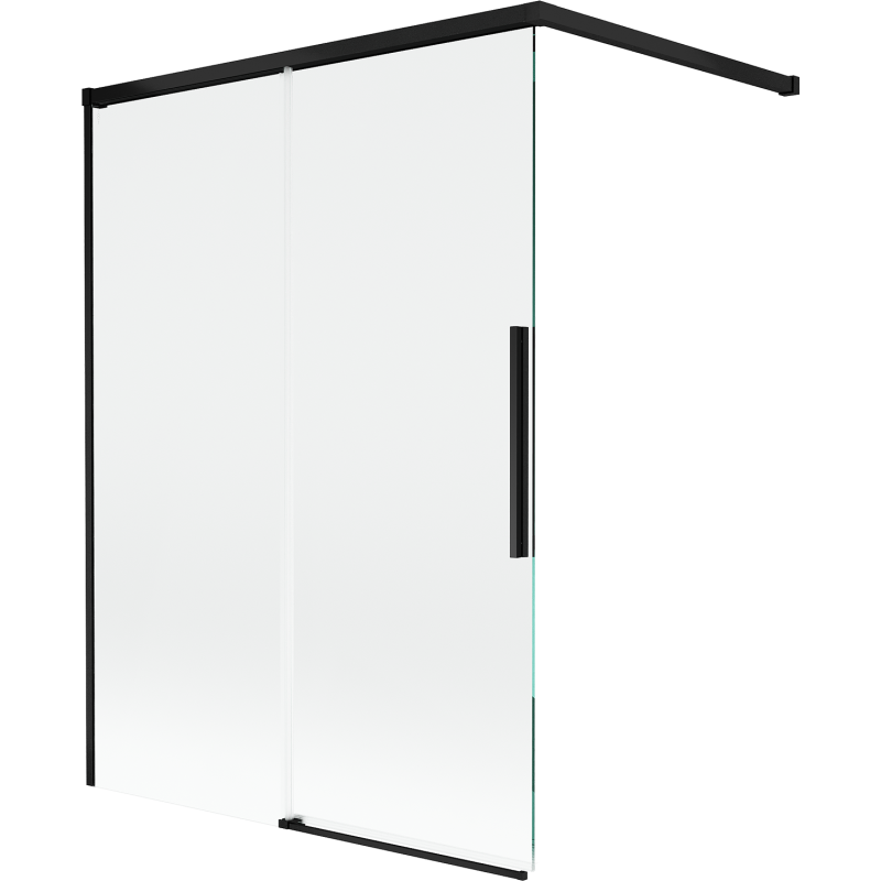 Mexen Rox paravan de cadă 2-panouri culisante 120 x 150 cm, transparent, negru - 8C9-120-003-70-00