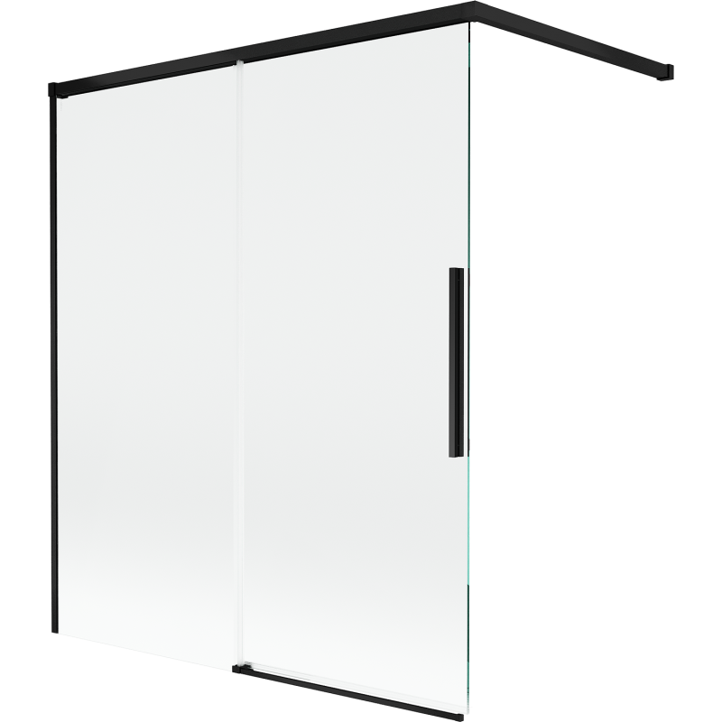 Mexen Rox 2-szárnyú, eltolható kádparaván 140 x 150 cm, átlátszó, fekete - 8C9-140-003-70-00