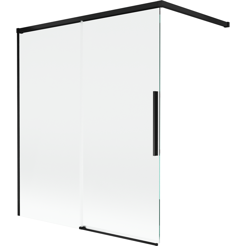Paravan cadă Mexen Rox, glisant cu 2 aripi 140 x 150 cm, transparent, negru - 8C9-140-003-70-00