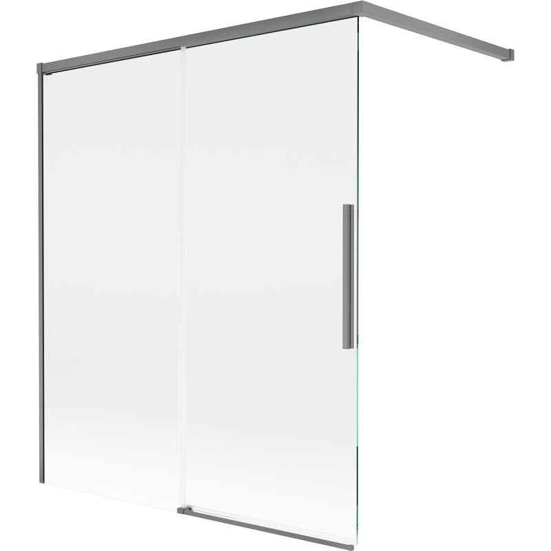 Mexen Rox 2 szárnyú toló kádparaván 140 x 150 cm, átlátszó, pisztolyszürke - 8C9-140-003-95-00