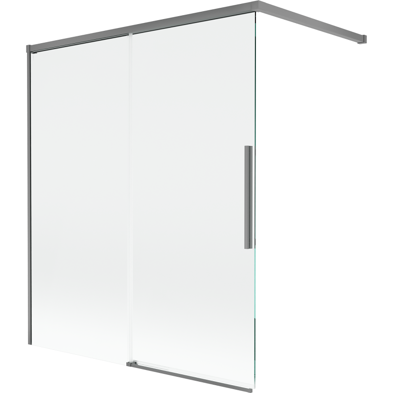 Mexen Rox paravan de baie cu 2 canaturi glisante 140 x 150 cm, transparent, gun metal - 8C9-140-003-95-00