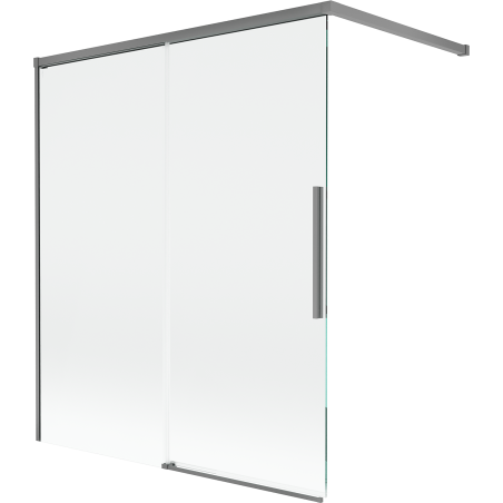 Mexen Rox paravan de duş cu 2 aripi, glisant, 140 x 150 cm, transparent, metal gun - 8C9-140-003-95-00