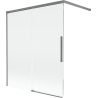 Mexen Rox 2-panel toló kádparaván 140 x 150 cm, átlátszó, gun metal - 8C9-140-003-95-00