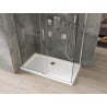 Mexen Omega cabină de duș extensibilă 130 x 70 cm, transparent, Crom + cadă de duș Flat - 825-130-070-01-00-4010
