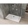 Mexen Omega cabină de duș extensibilă 130 x 70 cm, transparent, Crom + cadă de duș Flat - 825-130-070-01-00-4010