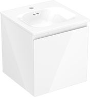 Mexen Orio dulap de baie 45 cm cu chiuvetă Vela, 1 sertar, alb lucios - 91A10-04547-1-BF00-W23M00