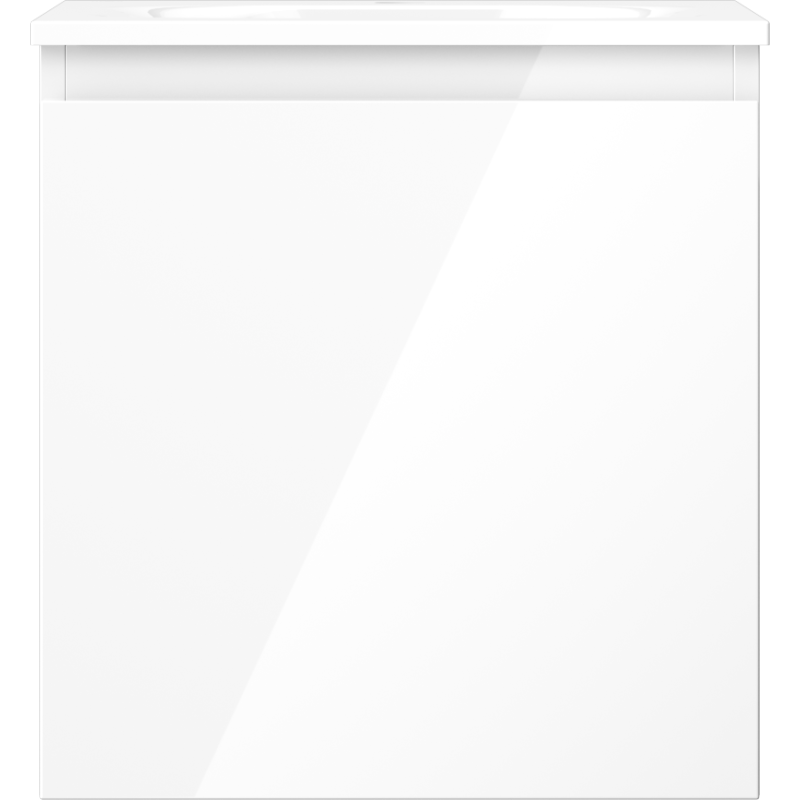 Mexen Orio dulap de baie 45 cm cu chiuvetă Vela, 1 sertar, alb lucios - 91A10-04547-1-BF00-W23M00