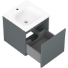 Mexen Orio dulap de baie de 45 cm cu lavoar Vela, 1 sertar, grafit mat/alb mat - 91A10-04547-1-BF66-W23M01