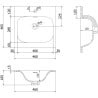 Mexen Orio dulap baie 45 cm cu chiuvetă Vela, 1 sertar, negru lucios/negru mat - 91A10-04547-1-BF70-W23M71