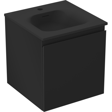 Mexen Orio dulap baie 45 cm cu chiuvetă Vela, 1 sertar, negru mat - 91A10-04547-1-BF71-W23M71