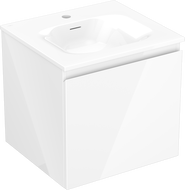 Mexen Orio fürdőszobai szekrény 50 cm mosdóval Vela, 1 fiók, fényes fehér - 91A10-05047-1-BF00-W23M00