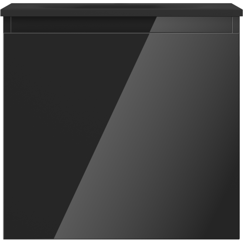 Mexen Orio dulap baie 50 cm cu lavoar Vela, 1 sertar, negru lucios/negru mat - 91A10-05047-1-BF70-W23M71