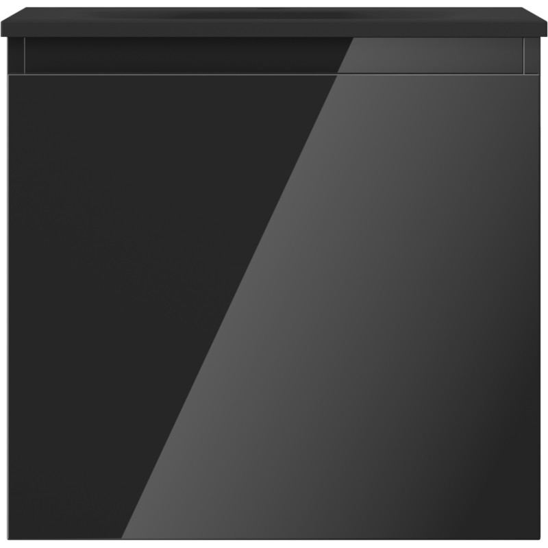 Mexen Orio dulap de baie de 50 cm cu lavoar Vela, 1 sertar, negru lucios/negru mat - 91A10-05047-1-BF70-W23M71