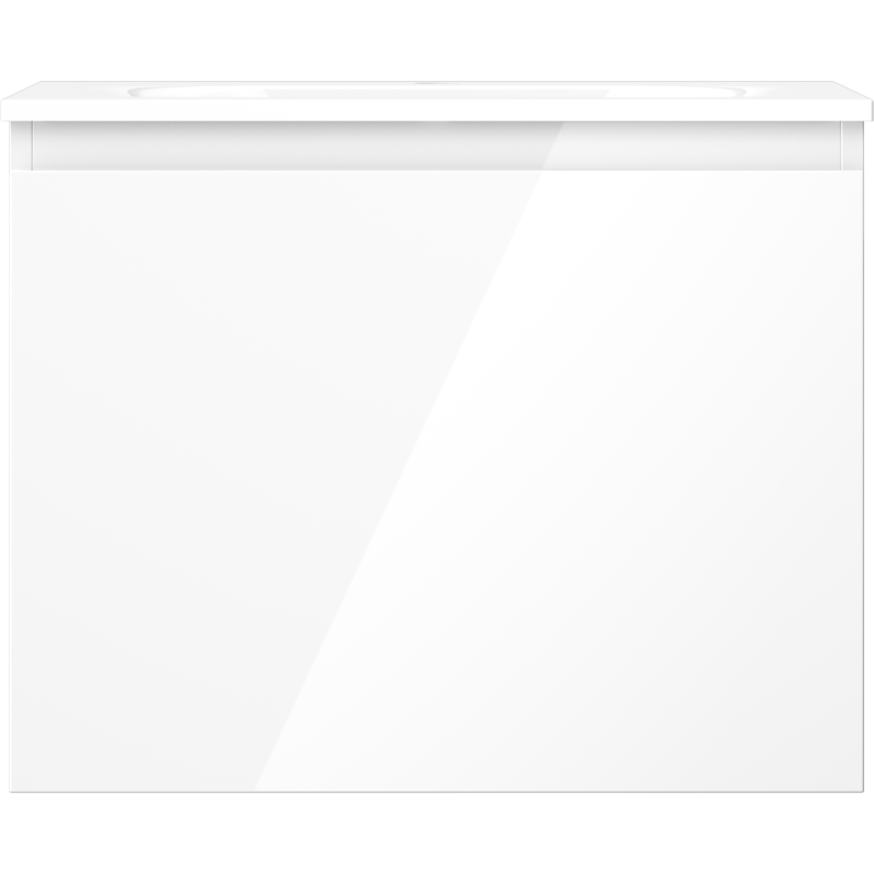 Mexen Orio 60 cm-es fürdőszobai szekrény Vela mosdóval, 1 fiók, fehér fényes - 91A10-06047-1-BF00-W23M00