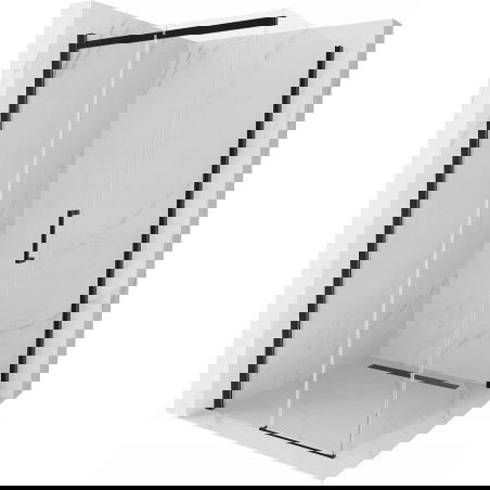 Mexen Omega cabină de duș extensibilă 100 x 100 cm, transparent, Neagră - 825-100-100-70-00