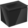 Mexen Orio dulap de baie 60 cm cu lavoar Vela, 1 sertar, negru lucios/negru mat - 91A10-06047-1-BF70-W23M71