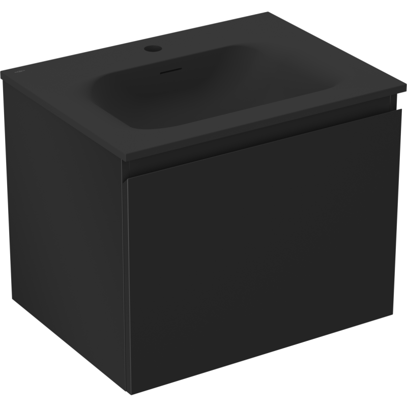 Mexen Orio dulap baie 60 cm cu chiuvetă Vela, 1 sertar, negru mat - 91A10-06047-1-BF71-W23M71