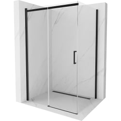 Mexen Omega cabină de duș extensibilă 110 x 80 cm, transparent, Neagră - 825-110-080-70-00