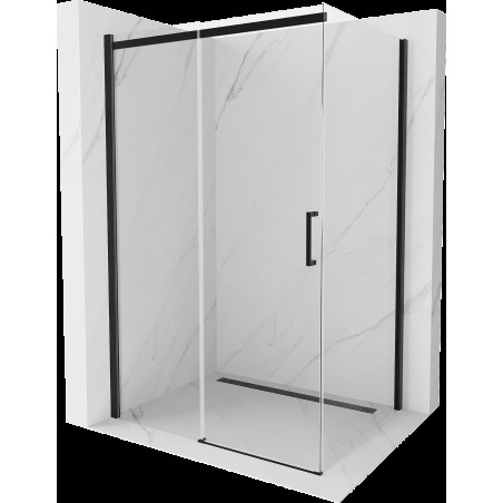 Mexen Omega cabină de duș extensibilă 110 x 80 cm, transparent, Neagră - 825-110-080-70-00