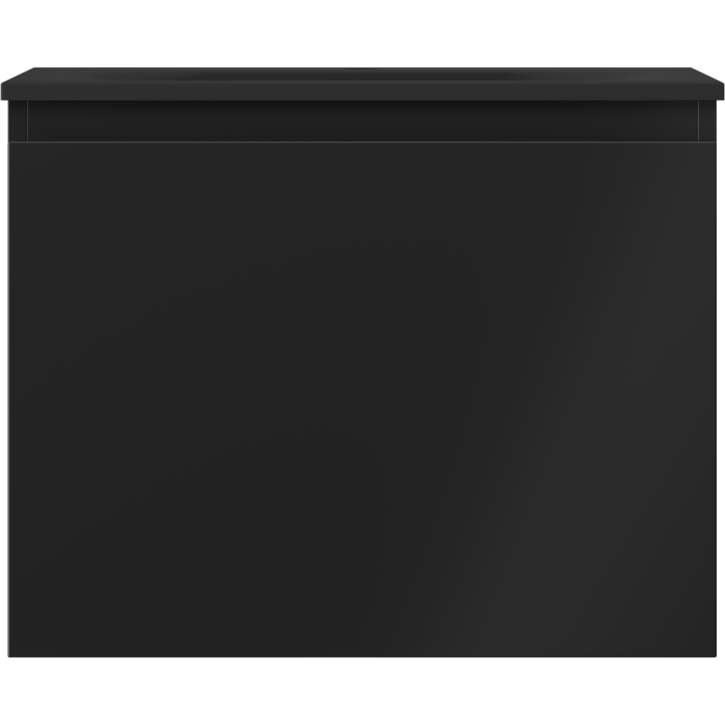 Mexen Orio 60 cm-es fürdőszobaszekrény Vela mosdóval, 1 fiók, fekete matt - 91A10-06047-1-BF71-W23M71