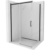 Mexen Omega cabina de duș glisantă 110 x 90 cm, transparentă, neagră - 825-110-090-70-00