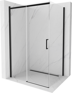 Mexen Omega 120 x 70 cm-es tolóajtós zuhanykabin, átlátszó, fekete - 825-120-070-70-00