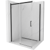 Mexen Omega cabina de duș glisantă 120 x 80 cm, transparent, neagră - 825-120-080-70-00