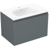 Mexen Orio 70 cm-es fürdőszobai szekrény Vela mosdókagylóval, 1 fiók, grafit matt/fehér matt - 91A10-07047-1-BF66-W23M01