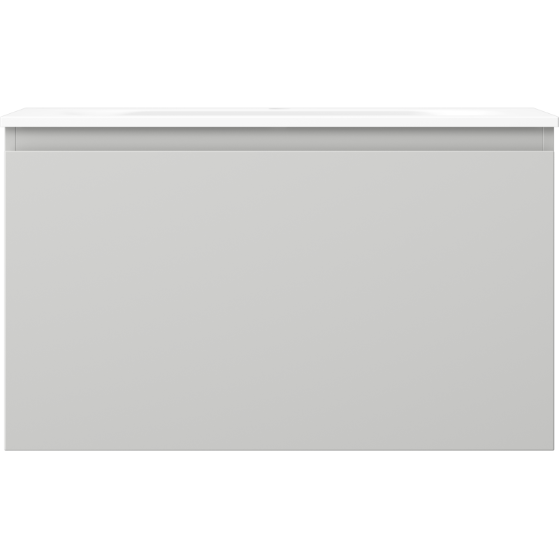 Mexen Orio 80 cm-es fürdőszobaszekrény Vela mosdóval, 1 fiók, szürke matt/fehér matt - 91A10-08047-1-BF62-W23M01