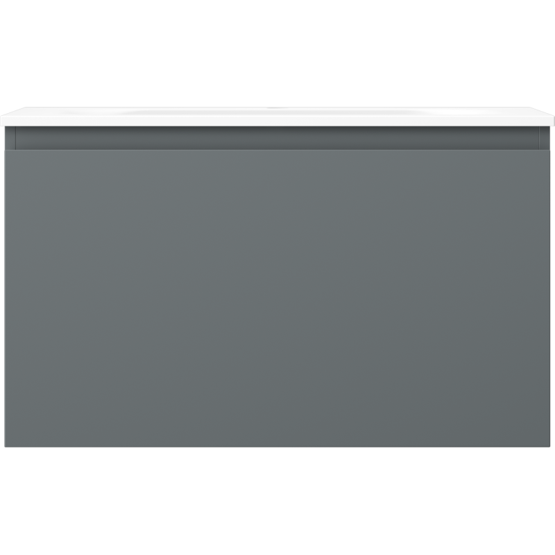 Mexen Orio fürdőszobaszekrény 80 cm mosdóval Vela, 1 fiók, grafit matt/fehér matt - 91A10-08047-1-BF66-W23M01