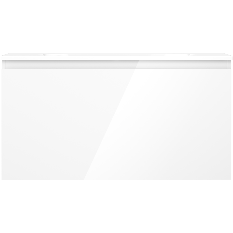 Mexen Orio dulap baie 90 cm cu chiuvetă Vela, 1 sertar, alb lucios - 91A10-09047-1-BF00-W23M00