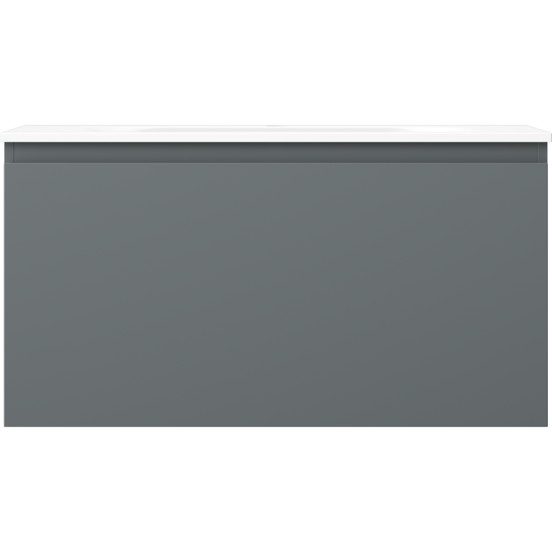 Mexen Orio 90 cm-es fürdőszobai szekrény Vela mosdóval, 1 fiók, grafit matt/fehér matt - 91A10-09047-1-BF66-W23M01