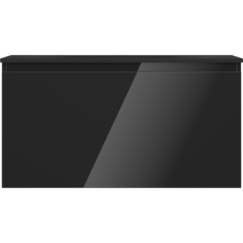 Mexen Orio dulap de baie 90 cm cu chiuvetă Vela, 1 sertar, negru lucios/negru mat - 91A10-09047-1-BF70-W23M71