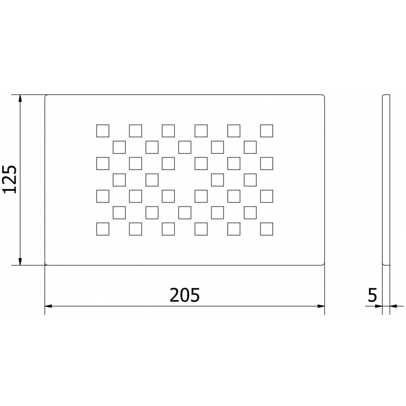 Mexen Hugo tusoló tálca burkolat, pisztoly szürke kefélt - 42910066