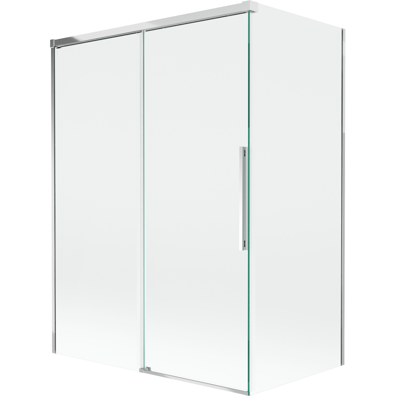 Mexen Rox kádparaván, 2 szárnyú toló 120 + 70 x 150 cm, átlátszó, króm - 8C9-120-070-01-00