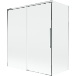 Mexen Rox kádparaván 2-szárnyú toló 140 + 70 x 150 cm, átlátszó, króm - 8C9-140-070-01-00