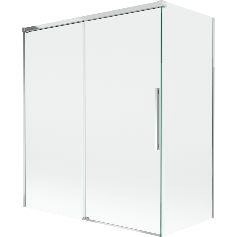 Mexen Rox 2-szárnyas, tolható fürdőkabin, 140 + 70 x 150 cm, átlátszó, króm - 8C9-140-070-01-00