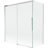 Mexen Rox kádparaván 2-szárnyú toló 140 + 70 x 150 cm, átlátszó, króm - 8C9-140-070-01-00