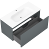 Mexen Orio dulap de baie 100 cm cu chiuvetă Vela, 1 sertar, grafit mat/alb mat - 91A10-10047-1-BF66-W23M01